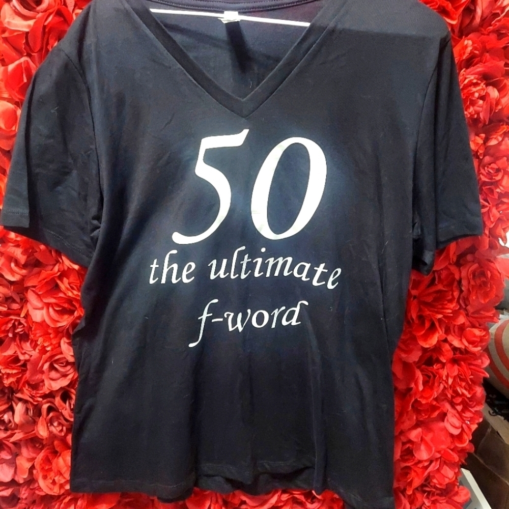Bella Canvas NWOT Women's 50 is the Ultimate F Word Size X-Large Black T-Shirt